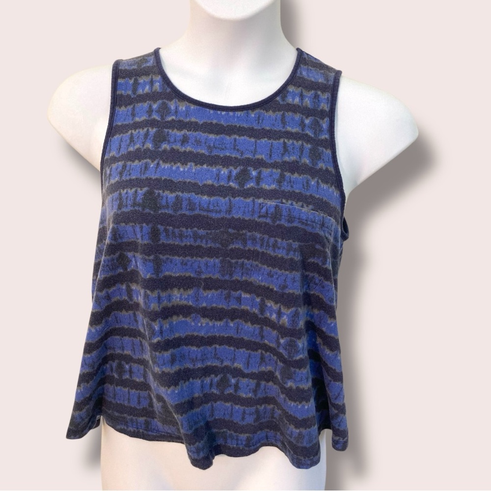 Converse | Blue Crop Tank Top With Front Pocket